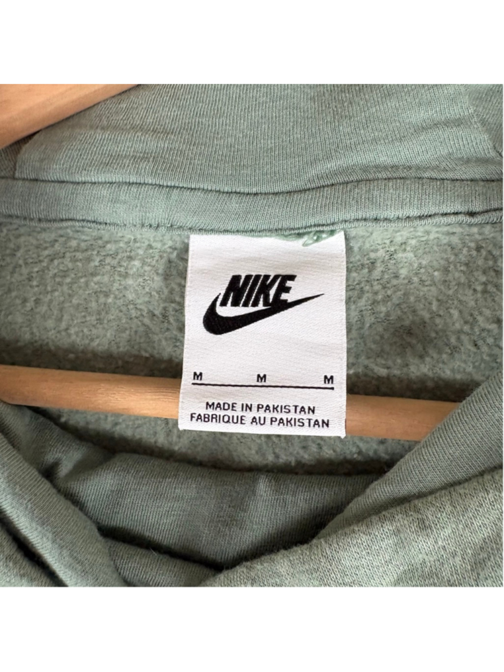 Nike Womens Medium Sage Green Y2K Glitter Logo Cozy Hoodie Sweatshirt - Picture 4 of 11